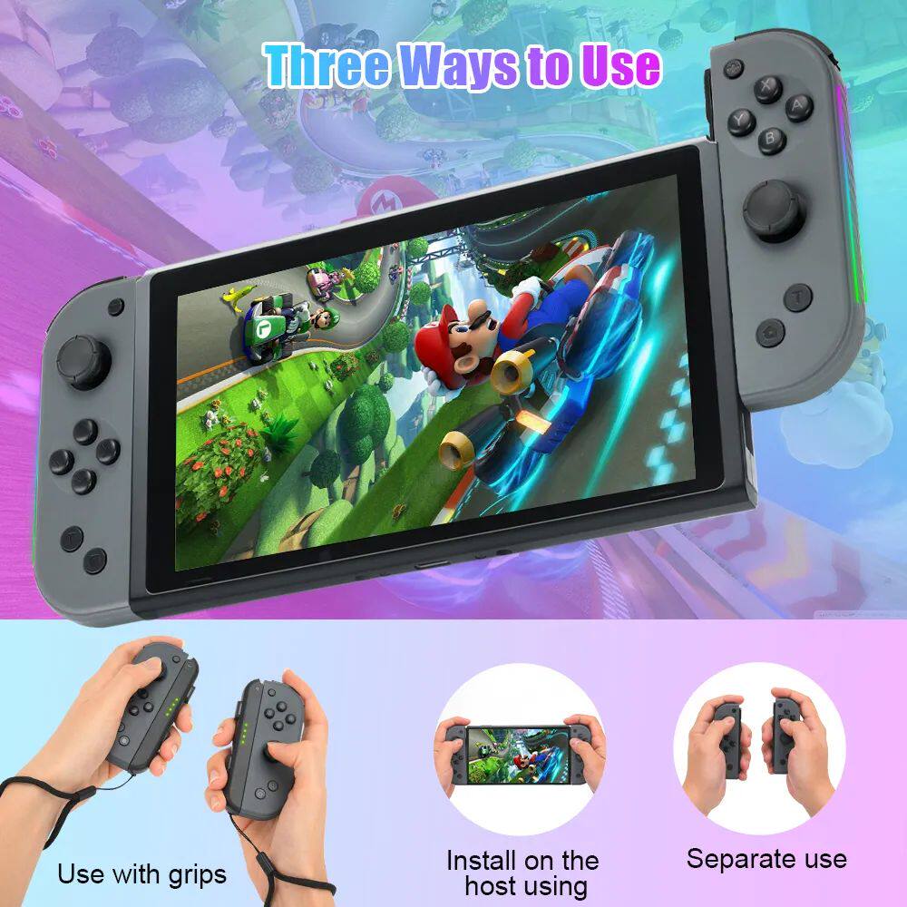 라이트가 있는 조이 패드 스위치 컨트롤러 왼쪽 오른쪽 JOYCON REPLA