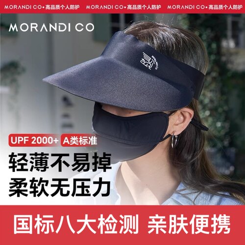 日本Morandi co无痕一体大帽檐空顶防晒防风帽子女夏季