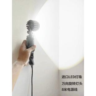 清角灯腻子墙面打磨效果验收灯阴角照明高亮度广角射灯装修找角灯