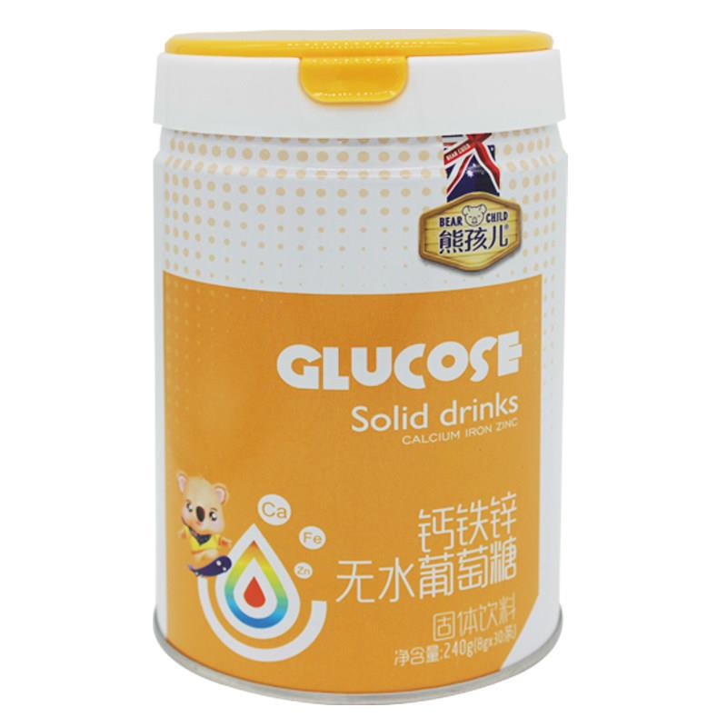 熊HDX儿罐钙铁锌葡萄糖孩益生元葡萄立糖粉独30条装买二送一