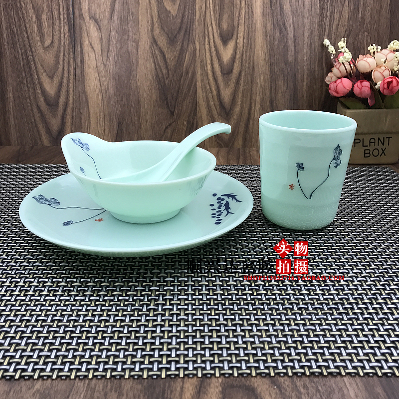 密胺餐厅饭店摆台碗碟套装