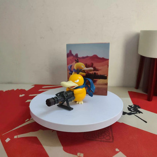 宠物小精灵 GK 机关枪可达鸭 迎春新年 打鼓 猥琐 Q版 车载桌面