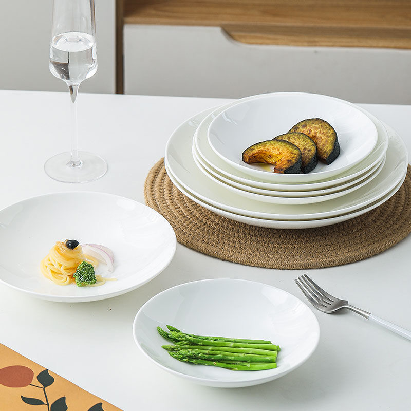 雅雅姑姑优质骨瓷月光深盘