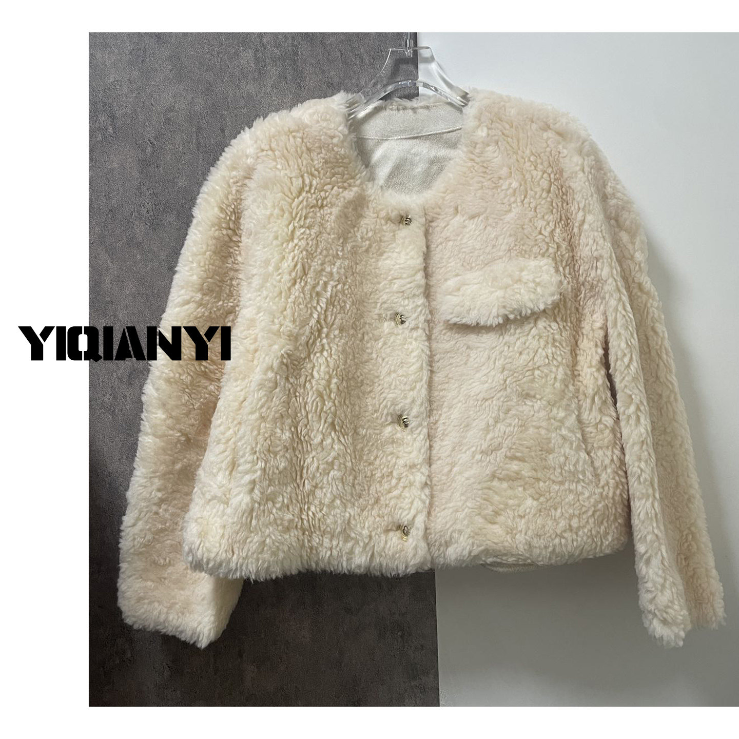 100%绵羊毛上衣小香风羊羔毛宽松羊剪绒皮毛一体外套大衣短款女,女装/女士精品,皮草,淘宝优惠券,粉丝福利购,淘宝优惠卷
