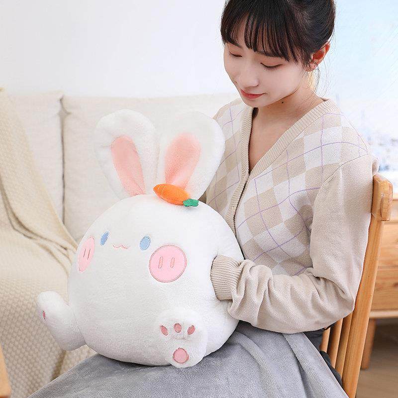 可爱兔子抱枕被子两用二合一折叠靠枕毯子汽车办公室午睡枕头车载,居家布艺,抱枕被,淘宝优惠券,粉丝福利购,淘宝优惠卷