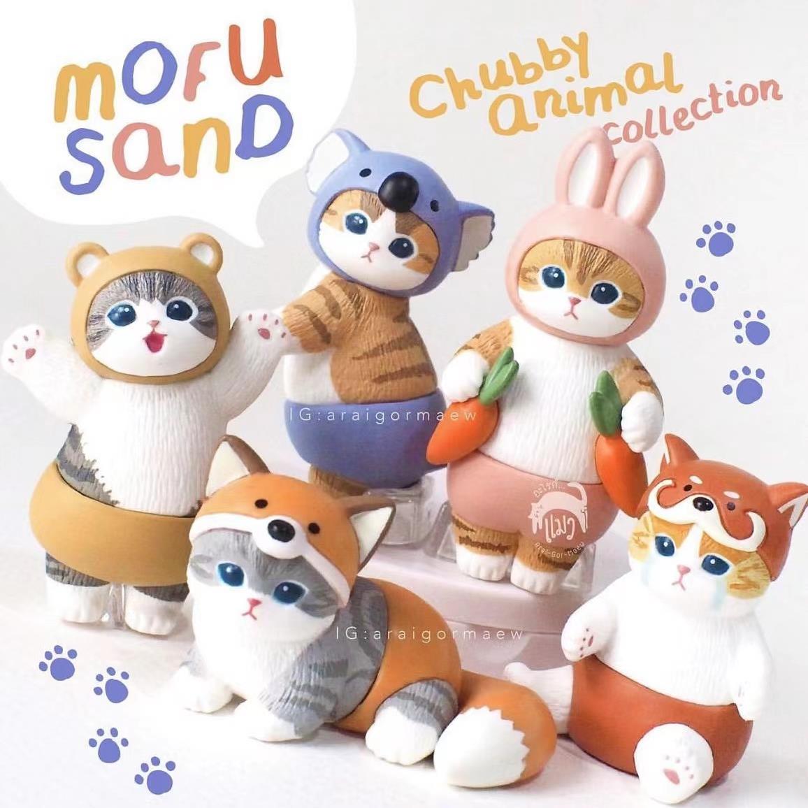 MOFUSAND福猫珊迪猫手办炸虾肉猫咪公仔手办鲨鱼猫装饰摆件送礼物