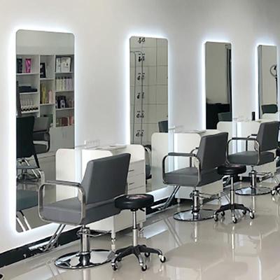 简约理发店镜子美发镜剪发镜发廊专用镜台网红带灯时尚镜