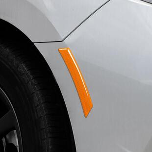 汽车反光贴片轮眉警示贴美规夜光防撞条遮挡画 划痕叶子板车贴加