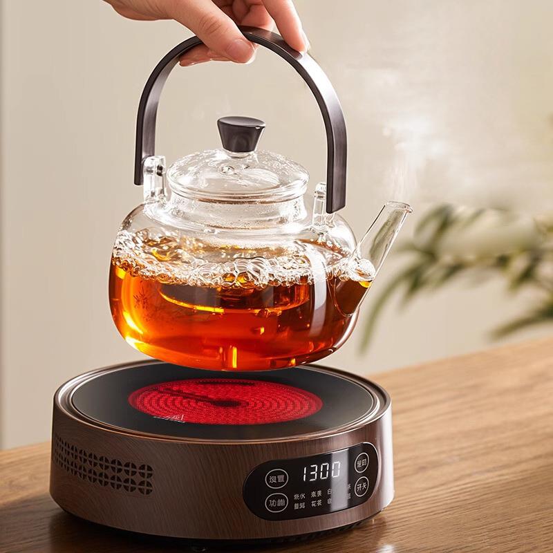 煮茶壶玻璃耐高温烧水泡茶壶电陶炉煮茶器高颜值养生花茶壶