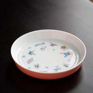蝶恋花陶瓷壶承养壶垫干泡茶盘台蓄水底座壶托大号家用果盘点心盘