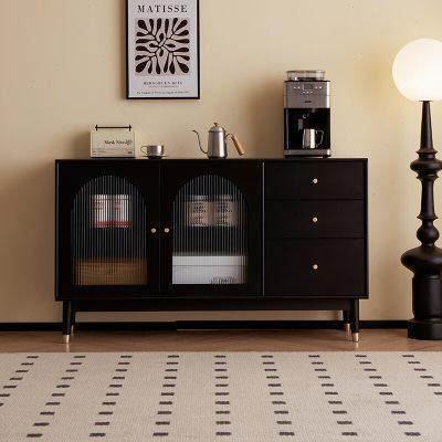 实木客厅餐柜一体靠墙收纳柜约客厅茶水碗盘柜黑色,橡塑材料及制品,亚克力棒,淘宝优惠券,粉丝福利购,淘宝优惠卷