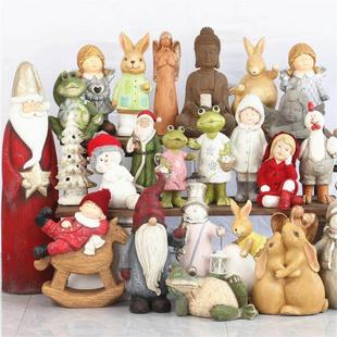 孤品雕塑老货微家居装 创意饰品布置松鼠公仔庭院花园景观动物摆件