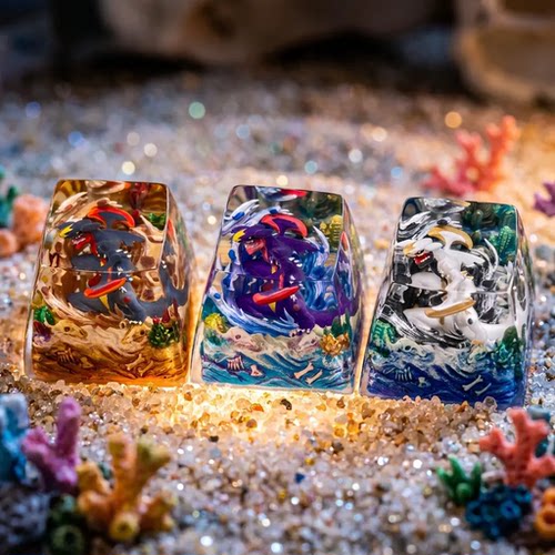 宠物小精灵宝可梦键盘树脂键帽