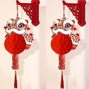 新年装饰灯笼挂饰春节创意福字挂件过年新款装饰立体福字灯笼挂件