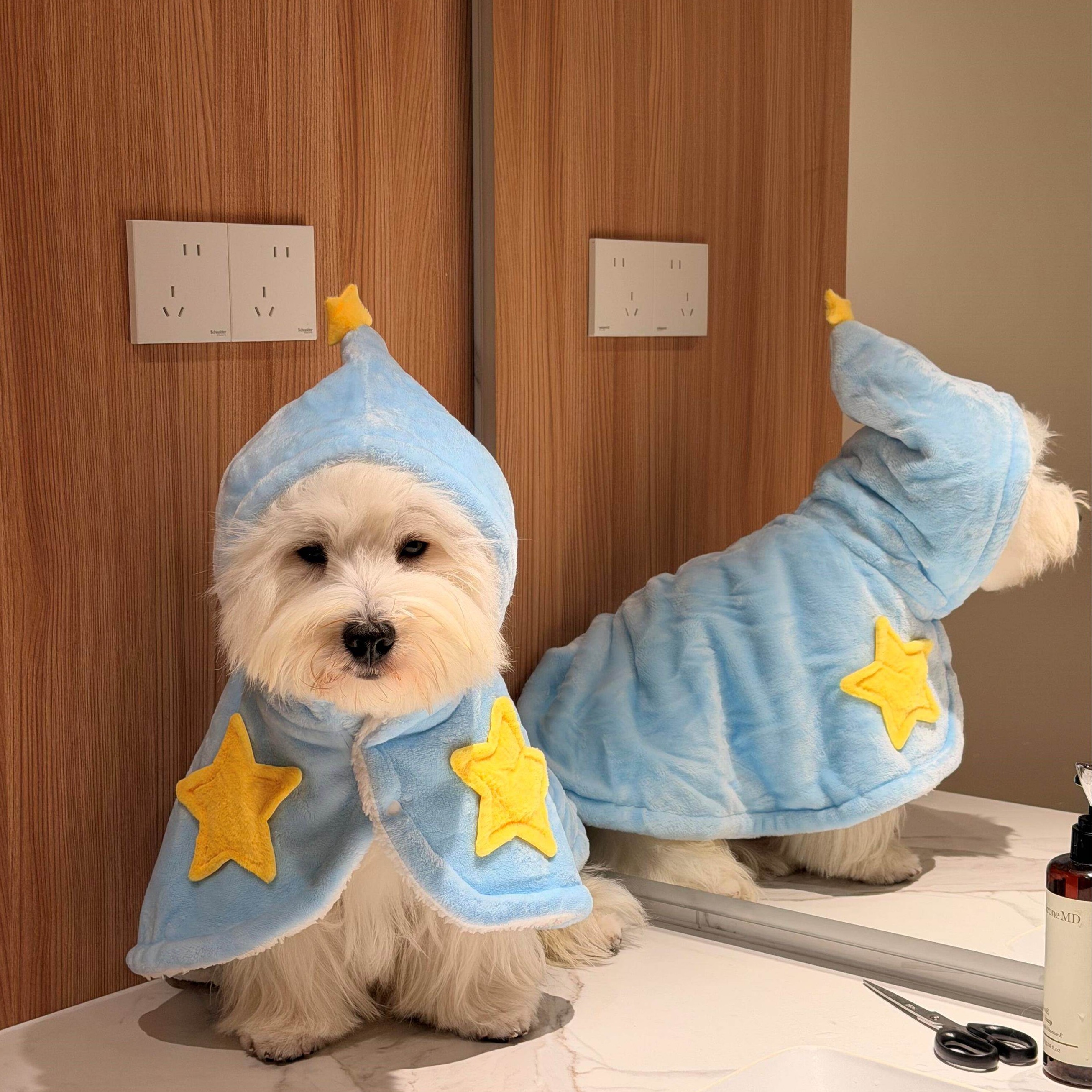 2025新款狗狗衣服小狗比熊中型犬冬季保暖加绒搞怪防掉毛披风斗篷