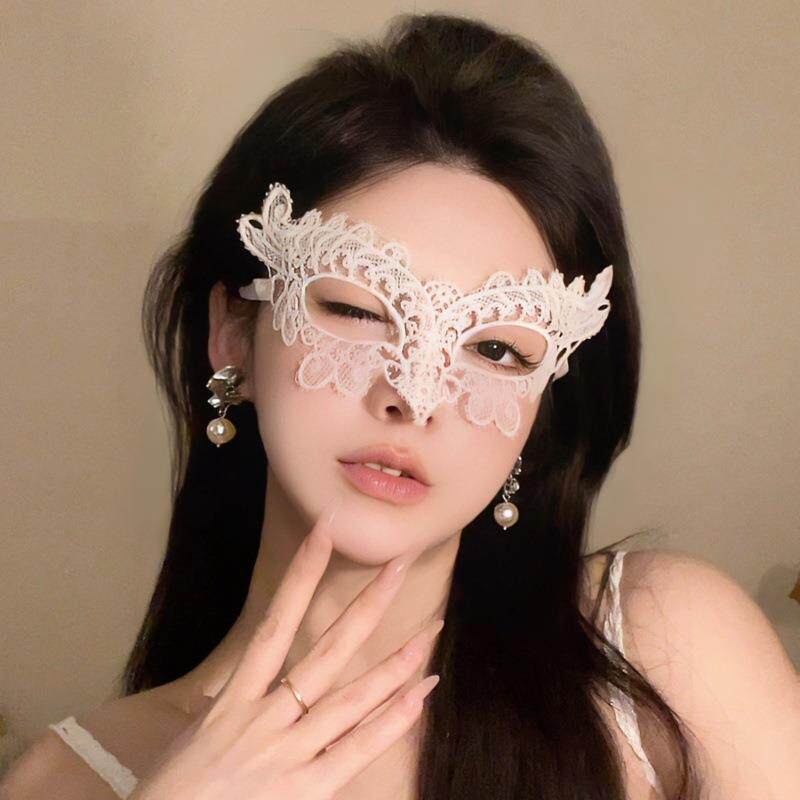 猫女半脸女生面具眼罩蕾丝面罩晚会假面舞会装扮成人性感情调头套