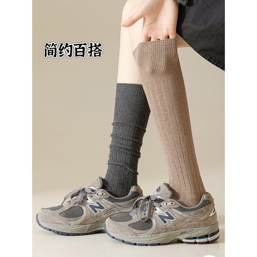 小腿袜女秋冬季压力瘦腿袜日系堆堆长筒袜配小皮鞋半筒袜jk高筒袜