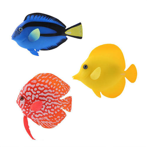 水族装饰品鱼缸造景仿真鱼硅胶热带鱼夜光仿真鱼七彩神仙蓝吊