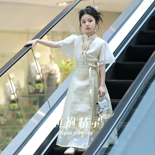 汉服马面裙女童2025新款秋季新中式明制儿童唐装小女孩国风半身裙