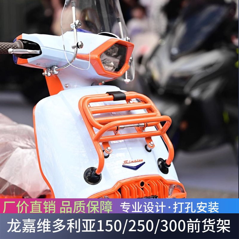 适用于龙嘉维多利亚150si 250 Sixties300前货架车头置物架书包架