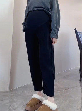 欧棉绒奶奶裤~加厚保暖显瘦孕妇裤加绒休闲裤秋冬宽松长裤哈伦裤