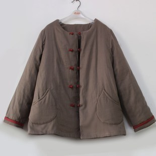 家居服冬 新疆长绒棉花棉袄手工棉纱棉衣女式 新中式 可拆卸内胆老式