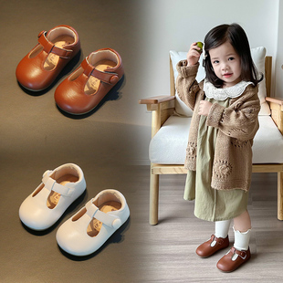 女宝宝鞋子方口公主鞋婴儿软底学步鞋0一1-2岁小童经典百搭小皮鞋