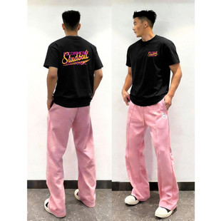 国潮痞帅重磅宽松oversize短袖T恤男字母印花高中生时尚纯棉上衣