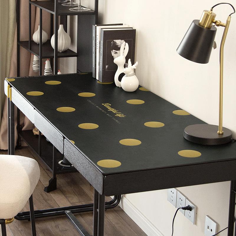 【鼠标垫/书桌垫通用款】轻奢波点兔子高级防水电脑办公写字桌垫