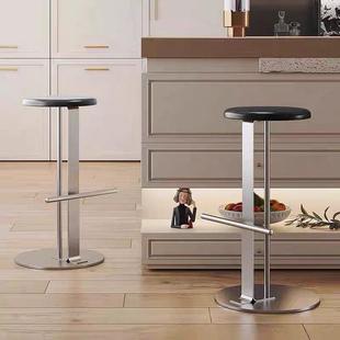 现代简约吧台椅家用实木设计师款高脚凳简约北欧吧台凳酒吧椅铁艺