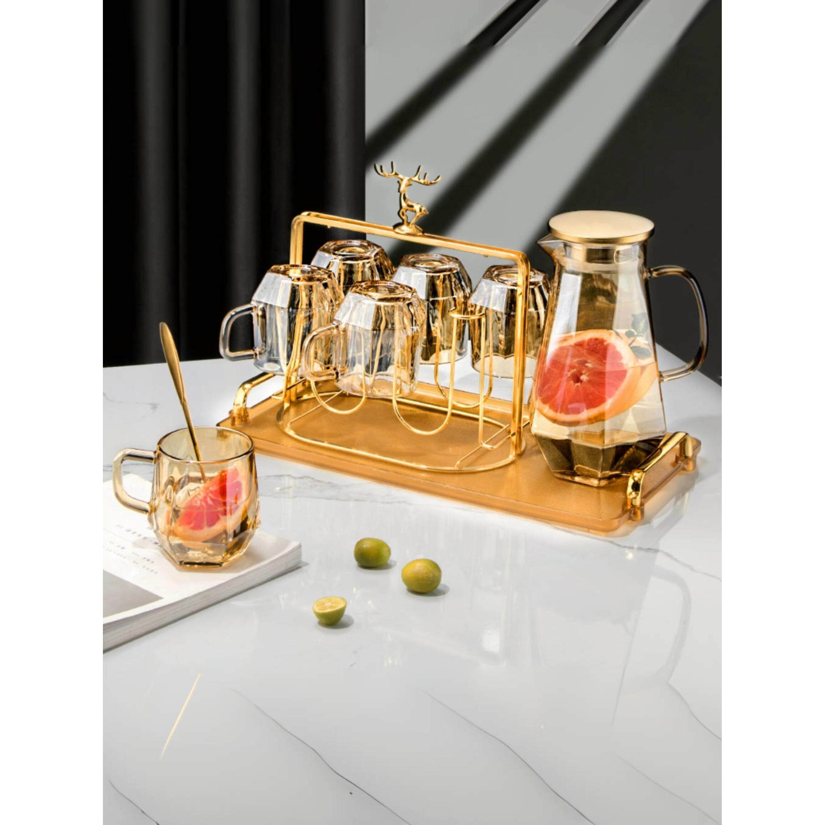 冷水壶玻璃耐高温家用大容量凉水杯泡茶壶套装耐热防摔扎壶开水瓶