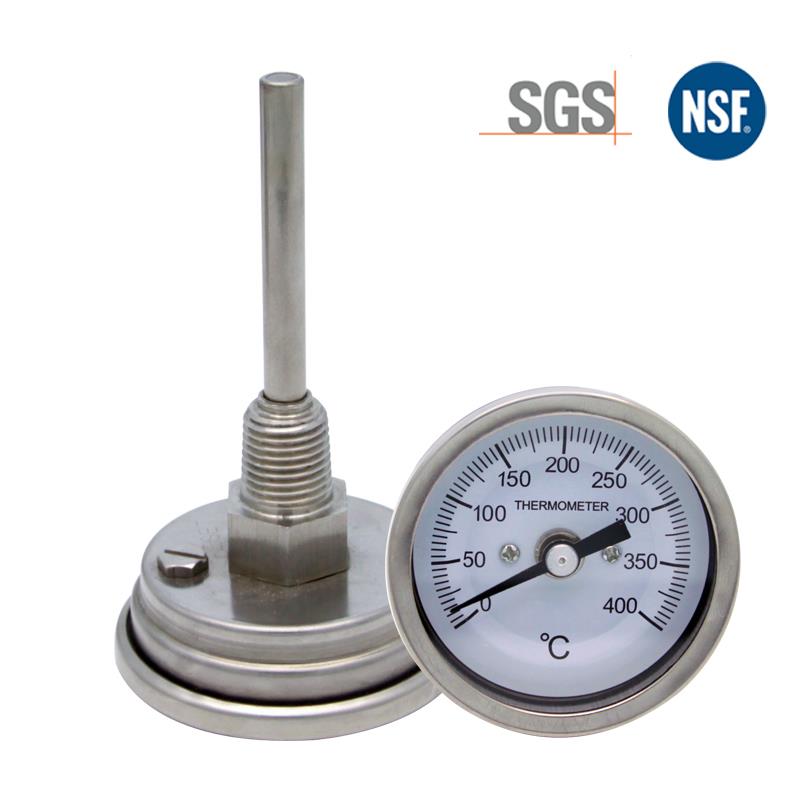 开泰工业双金属轴向温度计不锈钢探针指针式工厂设备厨房BBQ烤肉