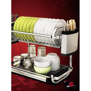 德国304不锈钢碗架家用2025新款厨房置物架放碗碟盘 收纳架沥水架