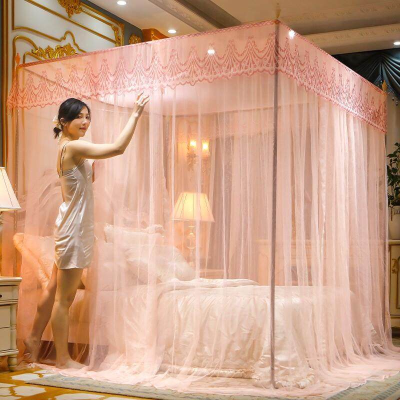 蚊帐家用加厚三门1.5m卧室双人宫廷1.8m双人床公主帐子落地防蚊
