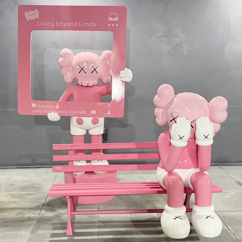 芝麻街雕塑大型摆件商场网红拍照打卡奶茶店铺门口美陈装饰品