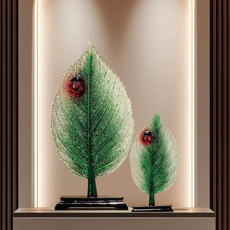 创意树叶家居艺术装饰品客厅结婚新房电视背景墙酒柜玄关竖高摆件