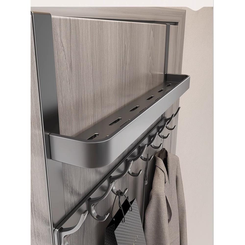 门后置物架门后挂衣架不伤门双层门挂架免打孔收纳架卧室门后挂钩