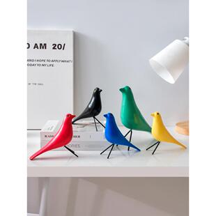 采购产品斯堪的纳维亚木制鸟装饰品,手绘模拟鸟客厅陈设,家庭窗