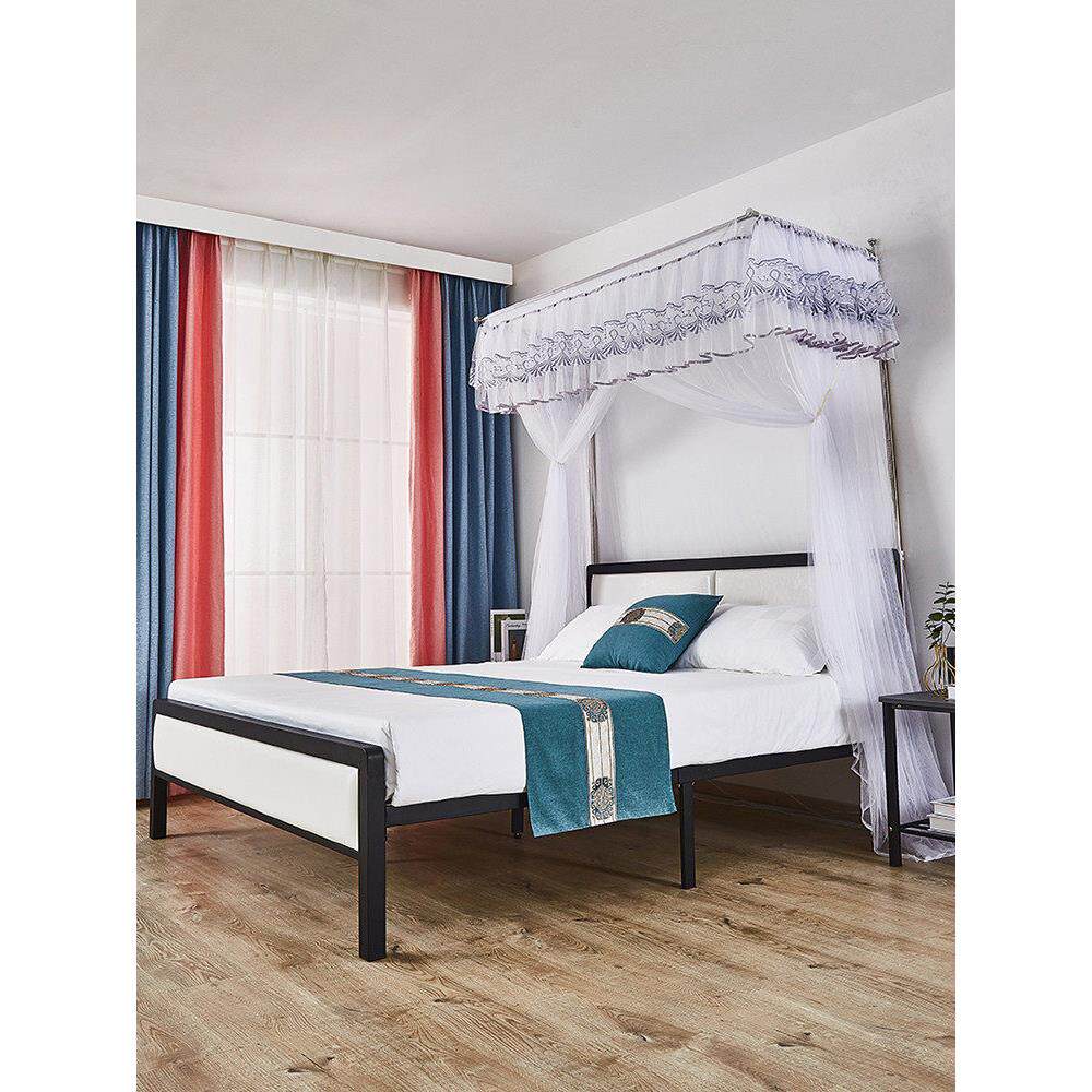 伸缩家用蚊帐一体式卧室遮光新款2024落地式加粗加厚不锈钢支架杆