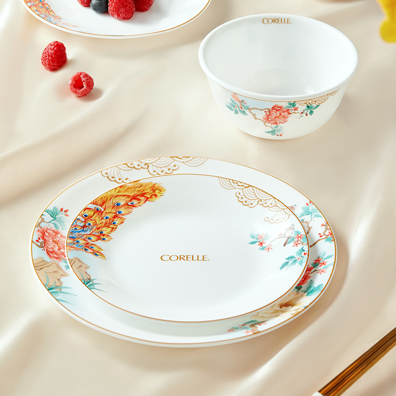 CORELLE康宁餐具风华绝代玻璃面饭碗汤盘美国进口家用高颜值碗盘