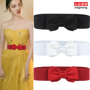 腰带女2025新款韩版蝴蝶结装饰高级感西装连衣裙ins风衣腰封束腰
