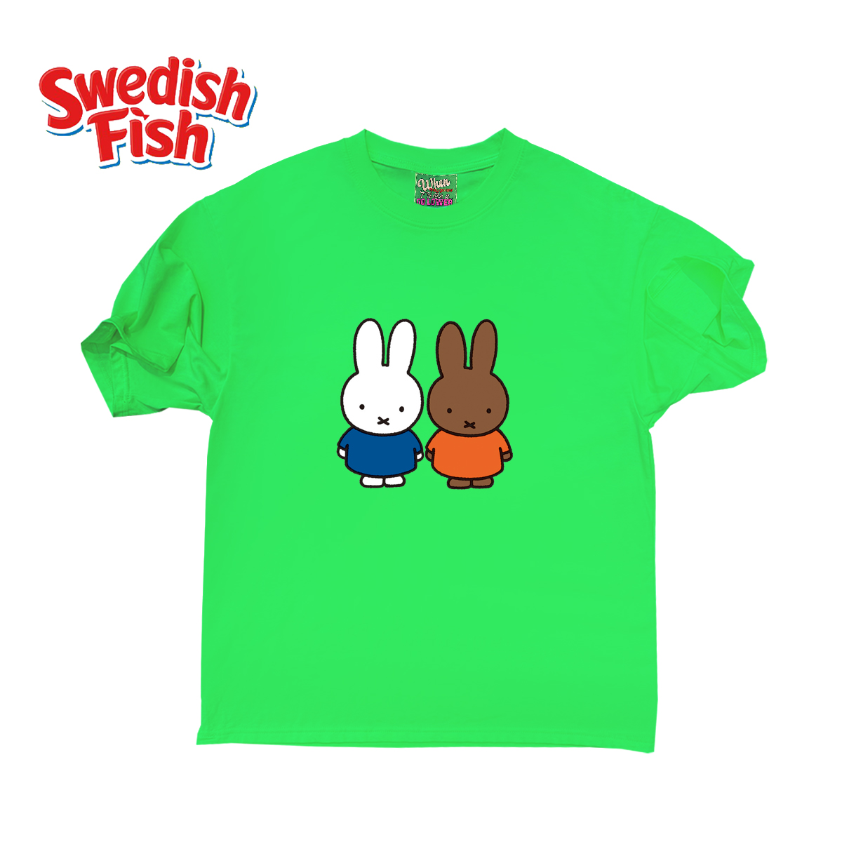 苹果绿！美式卡通重磅oldschool街头奢潮穿搭240g重磅纯棉短袖T恤