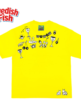 240g重磅柠檬黄色短袖T恤！原创嘻哈rap亮色美式无性别设计感街头