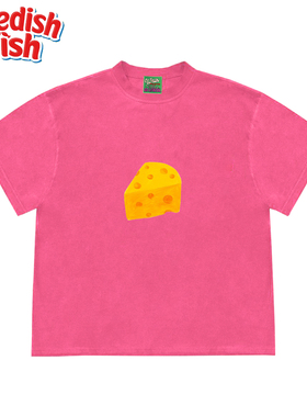 interesting灵魂！多巴胺设计感小清新全棉240g重磅小领口短袖T恤