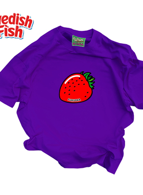 深紫色！潮牌穿搭240g重磅美式阿美咔叽oversize小众千禧风短袖T