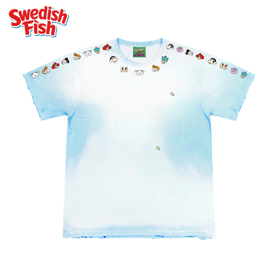 interesting灵魂！亚文化朋克穿搭ins风水洗做旧小众拼接短袖T恤