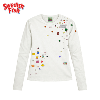 interesting灵魂！艺术家奢潮卡通JHYQ原创拼接设计感 y2k辣妹T恤