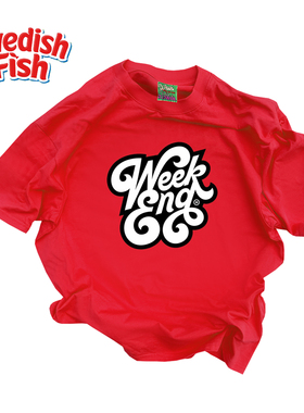 240g！大红色原创oversize无性别小众纯棉JHYQ美式高街百搭短袖T