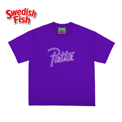 深紫色！240g重磅美式阿美咔叽原创小众oversize街头落肩短袖T恤