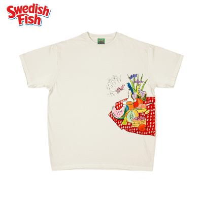 interesting灵魂！艺术家卡通JHYQ原创学生无性别水洗做旧短袖T恤